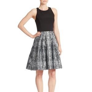 Black Cocktail Dress with Snakeskin skirt NWT!!